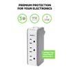 Belkin Wall Mount Surge Protector -3 AC Multi Outlets&2 USB Ports -Flat Rotating Plug Splitter - Wall Outlet Extender for Home,Office,Travel, Computer Desktop & Charging Brick (918 Joules) (Pack of 4) view 2