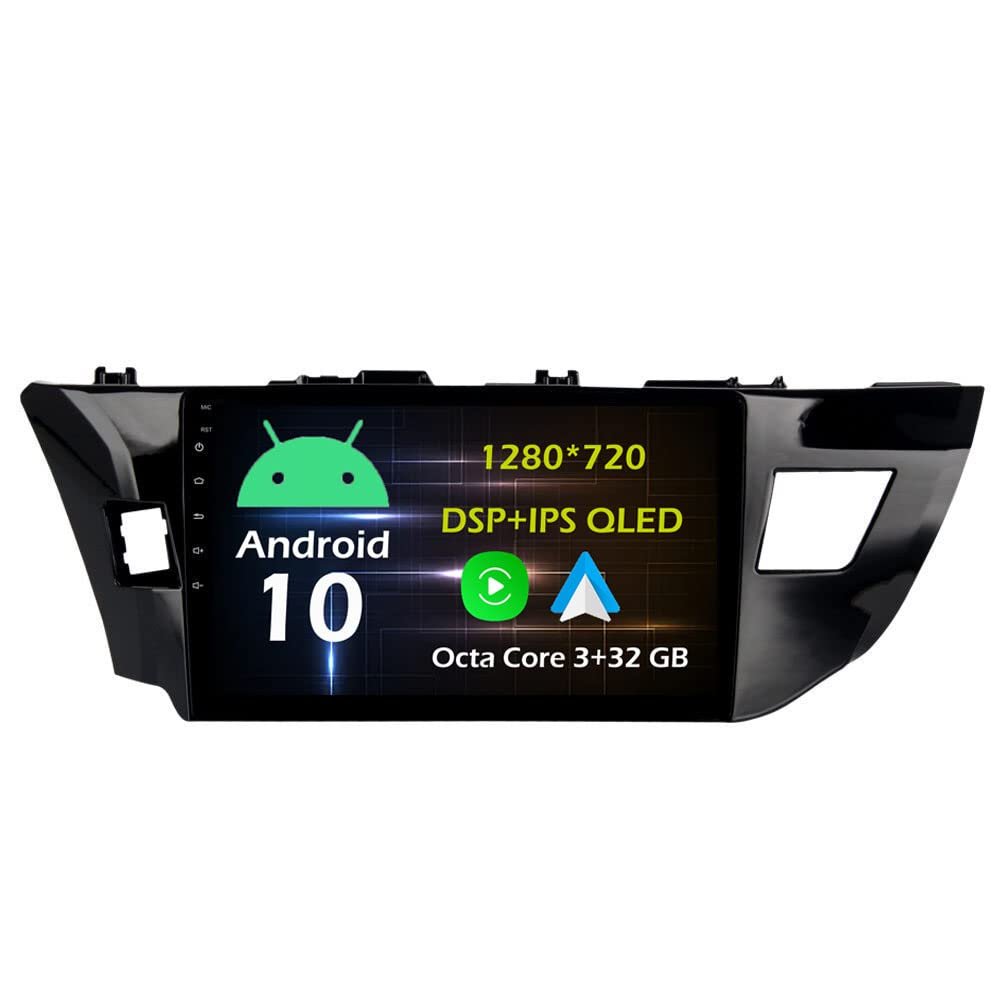 10.1'' 3+32GB Android 10 in Dash Car Stereo Radio Fit for Toyota Corolla 2014~2016 Head Unit GPS Navigation Carplay Android Auto DSP 4G WIFI Bluetooth