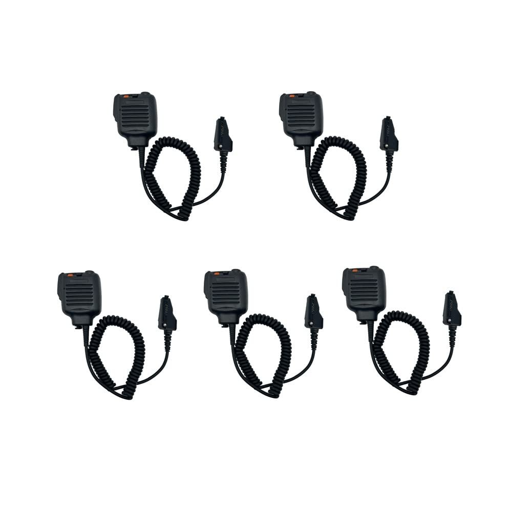 5 Pack KMC-25 KMC-41 Remote Speaker Microphone Handheld mic for NX-200 NX-210 NX-300 NX-3200 TK-2180 TK-3180 NX-3300 NX-410 NX-411 NX5200 NX5300 NX5400 TK-2180 TK-3180 TK-5210 TK-5220 TK-5410 Radio