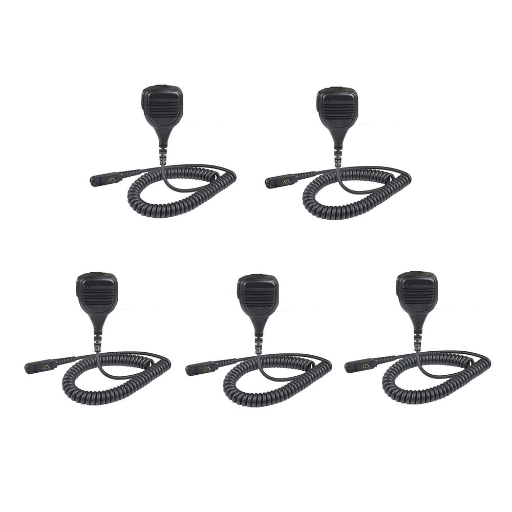 5 Pack PMMN4076A PMMN4076 PMMN4071 Windporting Speaker Mic Remote Speaker Microphone with 3.5mm Audio Jack for XPR3300 XPR3300e XPR3500 XPR3500e Portable Radio