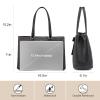 LOVEVOOK Laptop Tote Bag for Women 15.6 Inch Waterproof PU Leather Computer Bags for Business Office Work Briefcase view 3