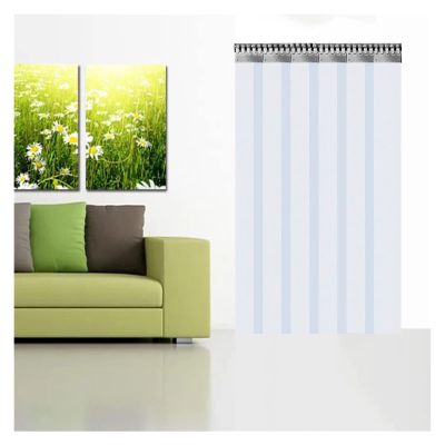 Transparent PVC Plastic Door Strip Curtain, Weatherproof Vinyl Strip Door Curtain Easy to Install for Air Conditioner Room Kitchen Decor Curtain AYLYHD ( Color : 1.7mm , Size : 3.44x7.22ft/1.05x2.2m )