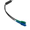 10Gtek FTTH Cable Single Fiber Indoor/Outdoor Optical Fiber Drop Cable, G657A2, SC Duplex Connector Single Mode, 9/125, LSZH Jacket, Black, 300-Meter(1000-ft)/Roll view 2