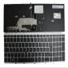 Power4Laptops UK Layout with Pointer Silver Frame Backlit Black Replacement Laptop Keyboard Compatible with HP L62786-031 view 1