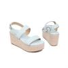ZBYY Women's Wedge Platform Espadrilles Sandals Open Toe Buckle Ankle Strap Bohemian Wedge Summer Beach Casual Sandals view 3
