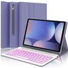 Keyboard Case for Samsung Galaxy Tab S10+ Plus/ S9 Plus/S9 FE+/ S9+/ S8+ Plus/S7+ Plus/S7 FE 12.4 Inch with S Pen Holder, Backlit Smart Bluetooth Keyboard case Cover, Purple view 1