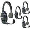 Eartec UL4S Ultralite Full Duplex Wireless Headset Communication for 4 Users - 4 Single Ear Headsets with Four (4) Additional Batteries and SolidSignal Cleaning Wipes Bundle view 2