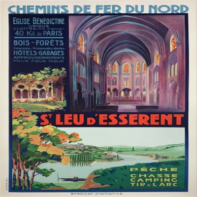 Photosegor Saint-Leu-d'Esserent Poster Reproduction Format 50 x 70 cm on Luxury Paper 300 g All Possible Sizes Contact Us