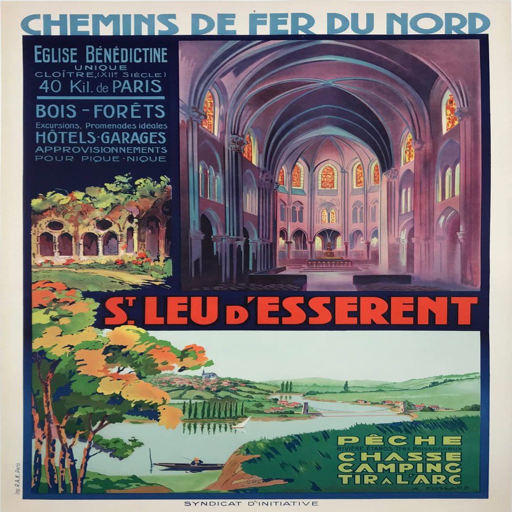 Photosegor Saint-Leu-d'Esserent Poster Reproduction Format 50 x 70 cm on Luxury Paper 300 g All Possible Sizes Contact Us