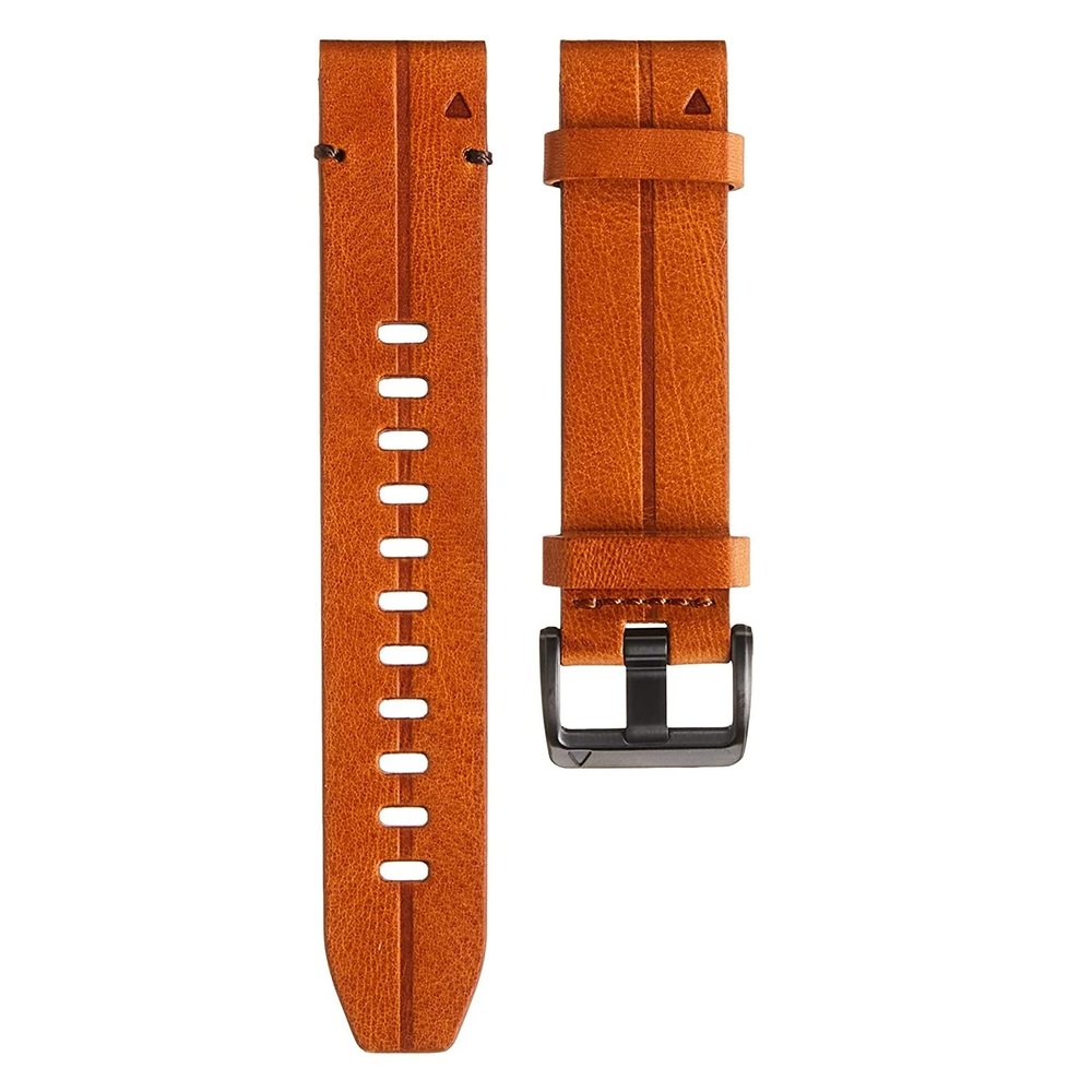 CZKE 22mm Italian Cowhide Watchbands for Garmin Quickfit Watch Band (Color : Brown, Size : Fenix 7X)