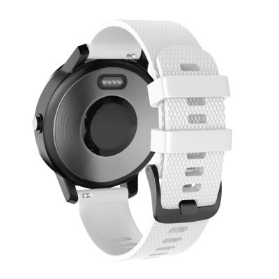 SKM Silicone Replacement Watch Strap for Garmin Vivoactive 3 Smart Wristband for Garmin Forerunner 245 645M SUUNTO 3 Fitness Watch (Color : White, Size : S-140mm-205mm)