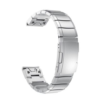 CZKE For Garmin Quickfit Watch Band 26 MM Stainless Steel Watchbands (Color : Silver, Size : 26mm Fenix 7X)