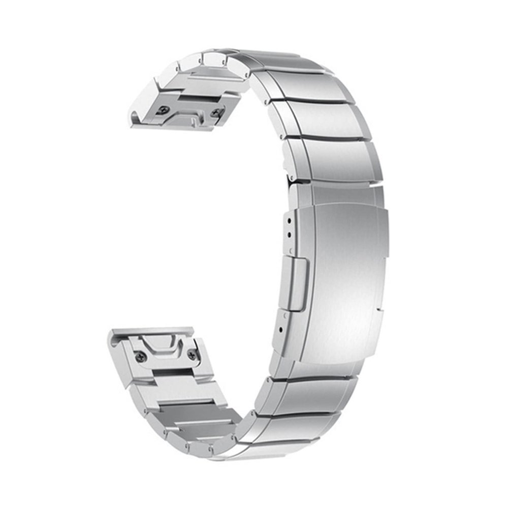 CZKE For Garmin Quickfit Watch Band 26 MM Stainless Steel Watchbands (Color : Silver, Size : 26mm Fenix 7X)