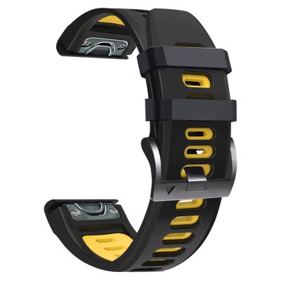 CZKE for Garmin Quickfit Watch Band 26MM 22MM Sport Silicone Smart Watchbands (Color : Yellow, Size : 22mm)