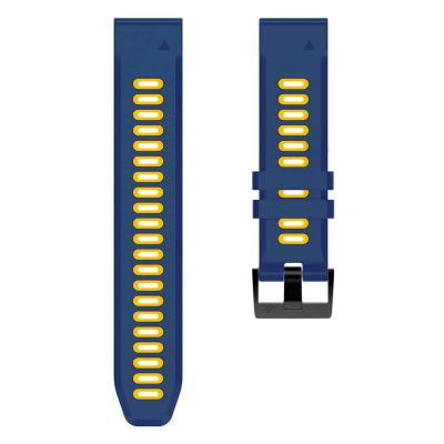 CZKE For Garmin QuickFit Silicone Band 26mm Watch Band (Color : Blue yellow, Size : 22mm)