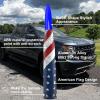 Car Truck Antenna with Valve Stem Caps - American Flag Design 5.5 Inch for GMC Chevy Silverado Dodge RAM 1500 2500 3500 Ford F150 F250 F350 Truck Accessories - Stubby Antenna Replacement (Blue) view 3