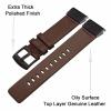 SKM 20 22 26mm New Smart Leather Quick Release Strap for Garmin Fenix 6 6S 6X Pro 5S 5 5X Plus 3 HR S62 935 Tactix Delta Wristband (Color : Dark Brown, Size : 20mm Fenix 5S 5SPlus) view 4