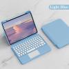 HENGHUI Magnetic Keyboard Case for iPad mini 7th Gen (A17 Pro 2024)/ mini 6th Gen 2021 Touchpad Color Keyboard Round Key Clear Case Support Portrait Mode,Light Blue view 2