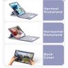 HENGHUI Magnetic Keyboard Case for iPad mini 7th Gen (A17 Pro 2024)/ mini 6th Gen 2021 Touchpad Color Keyboard Round Key Clear Case Support Portrait Mode,Light Blue view 4