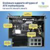 4U Server Chassis - Front I/O Access to PCI Cards - Rackmount Computer Enclosure - Compact 15" Depth Case (ATX, Micro ATX, Mini-ITX) 7X Full Expansion Slots - 8 Bays: 2X 5.25 6X 3.5 - Tupavco TP1842 view 4