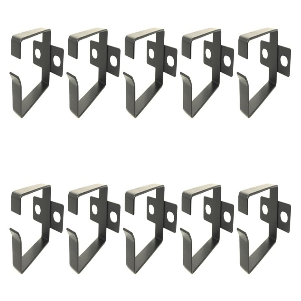 Metal Master - 10 Pack Server Rack Cable Management D-Ring Hooks - Bracket Organizer Hook Mount Set for Network Patch Cables, Fiber Optic, Power Cords (10 Pieces)