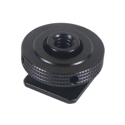 FEICHAO Cold Shoe Seat Hot Shoe Adapter 1/4 with Screw Hole Compatible with GoPro10 A7C XT4 ACTION2 (1Piece)