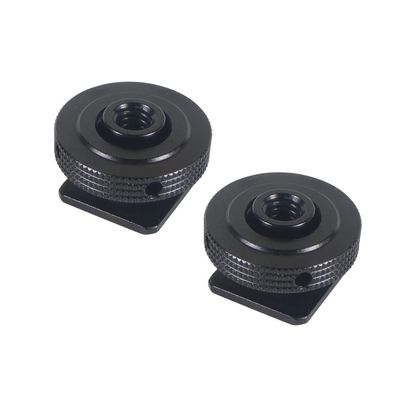 FEICHAO Cold Shoe Seat Hot Shoe Adapter 1/4 with Screw Hole Compatible with GoPro10 A7C XT4 ACTION2 (2Pcs)