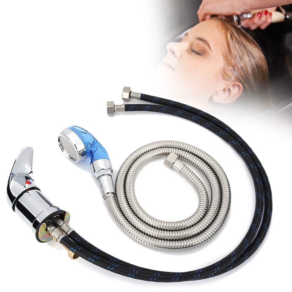 70cm Shampoo Bed Faucet Shampoo Bed Chair Faucet, 120cm Hose Shampoo Bed Shower Head Shampoo Hot and Cold Mixing Valve, Shampoo Faucet Fits Most Shampoo Bowl Or Backwash Unit, Hair Salon Accessories