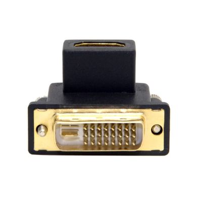 chenyang HDMI to DVI Converter,DVI (24+1) Male to HDMI Female 90 Degree UP Angled Gold Plating Bidirectional Adapter for TV, Monitor, Computer