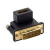 chenyang HDMI to DVI Converter,DVI (24+1) Male to HDMI Female 90 Degree UP Angled Gold Plating Bidirectional Adapter for TV, Monitor, Computer view 4