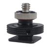 FEICHAO Cold Shoe Seat Hot Shoe Adapter with Dual Head 1/4" Screw Compatible with A7C XT4 ACTION2 view 3