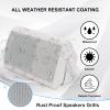 Herdio Passive Outdoor Speakers Wired Waterproof, 4 Inches 2-Way 400W Wall Mounted Speakers with Dome Tweeter, All-Weather Durability, for Patio Porch Backyard (2Pairs, White) view 3