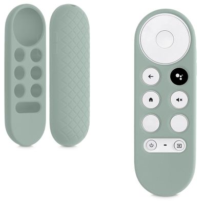 kwmobile Case Compatible with Google Chromecast 2020 4K / Chromecast 2022 HD Case - Soft Silicone Cover for Remote Control - Pastel Green