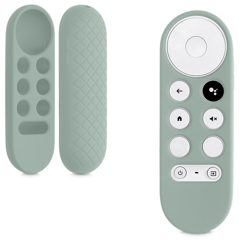 kwmobile Case Compatible with Google Chromecast 2020 4K / Chromecast 2022 HD Case - Soft Silicone Cover for Remote Control - Pastel Green