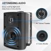 Herdio Passive Outdoor Speakers Wired Waterproof, 4 Inches 2-Way 400W Wall Mounted Speakers with Dome Tweeter, All-Weather Durability, for Patio Porch Backyard (2Pairs, Black) view 4
