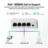 MokerLink 4 Port PoE Extender, IEEE 802.3 af/at Repeater, 100Mbps, 1 in 3 Out, Wall & Din Rail Mount Passthrough Switch view 3