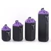 Lywencom Lens Pouch,Waterproof Protective Lens Bag For SLR Camera Lens,With Adjustable Drawstring And Rotating Clamp,Camera Lens Bag For Nikon, Pentax, Sony, Olympus, Panasonic, Etc (Purple) view 1
