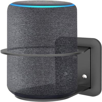 Aokicase For Alexa Echo / Echo Plus 2 / Google Home Wall Mount Holder ABS Stand, Smart Home Speaker Accessories Rack, 3-in-1 Stand Space Saving for Kitchen, Bathroom and Bedroom (Black) ST11