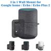 Aokicase For Alexa Echo / Echo Plus 2 / Google Home Wall Mount Holder ABS Stand, Smart Home Speaker Accessories Rack, 3-in-1 Stand Space Saving for Kitchen, Bathroom and Bedroom (Black) ST11 view 2