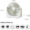 Kiven USB Desk Fan with Motion Sensor,Small But Powerful,Portable Quiet Wind Desktop Personal Fan,Adjustment Mini Fan for Better Cooling,Home Office Car Indoor Outdoor(Green+White) view 3