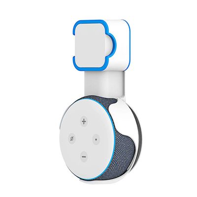 Compatible with Alexa Echo Dot 3rd Holder Wall Mount Stand Mount Accessories with Integrated Cable Management, No Screws Required, Speaker Accessories Rack (Alexa Echo Dot 3rd, White) A332