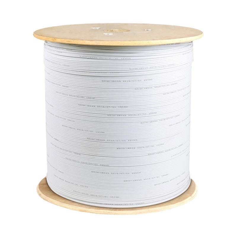 trtfiber Fiber Optic Drop Cable 1000m/Roll Single Mode Dual Cores Outdoor G.657A1 LSZH Sheath 2 Core FRP Steel Wire Optic FTTH Drop Cable (1km, GJXFH- 2core, Black)