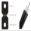 trtfiber Fiber Optic Drop Cable 1000m/Roll Single Mode Dual Cores Outdoor G.657A1 LSZH Sheath 2 Core FRP Steel Wire Optic FTTH Drop Cable (1km, GJXFH- 2core, Black) view 2