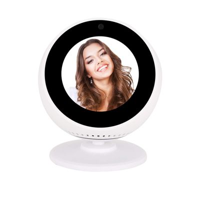 Aokicase for Amazon Echo Spot (Not fit 2024 Gen) Holder 360 Adjustable Stand Simply Tilt Your Amazon Echo Spot Front or Back to Improve The Viewing Angle (Amazon Echo Spot, White) A311