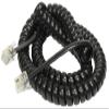 RARAION - Black RJ10 Plug to Plug Coiled Telephone Handset Cable - 5m view 1