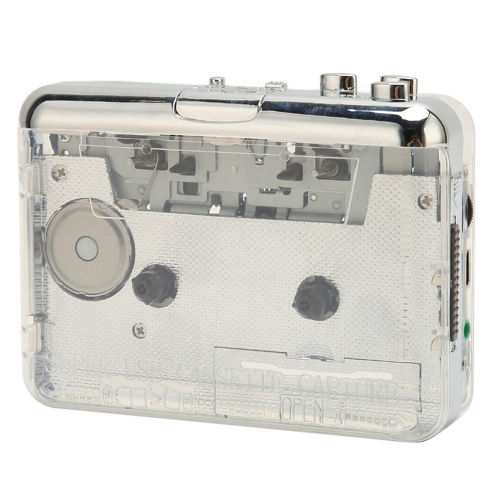Hilitand Cassette Player, Cassette Tape to MP3 Player Converter Tapes to Digital Format via USB with 3.5mm Jack Headphone Compatible with OS X Laptops PC Phone