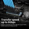 10Gtek M.2 to SATA Adapter, M Key to SATA3.0 Card, ASMedia ASM1166 Chip, Support SSD and HDD for Desktop PC with LED Indicator, Tools Included view 2