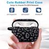 2Pack Leopard Silicone Airpods Pro Case 2019, Gawnock Soft One Piece Case Cover Flexible for Airpods Pro Floral Print Cover for Women Girls with Keychain view 4