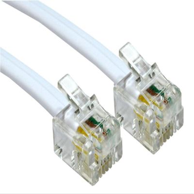 RARAION - White RJ11 Plug to Plug ADSL/Broadband Cable - 3m
