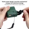 USB Hand Crank Phone Charger 3 to 8h Standby Time LED Light Portable Mobile Phone Emergency Charger for Outdoor Hiking Simple Hand Crank(Green) view 3
